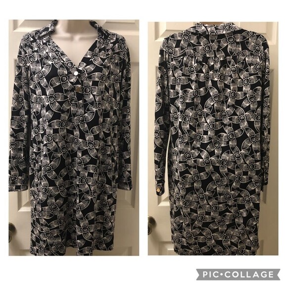 Vintage Diane von Furstenberg Women’s Silk Collared Slip On Dress Size 4 - Picture 5 of 13